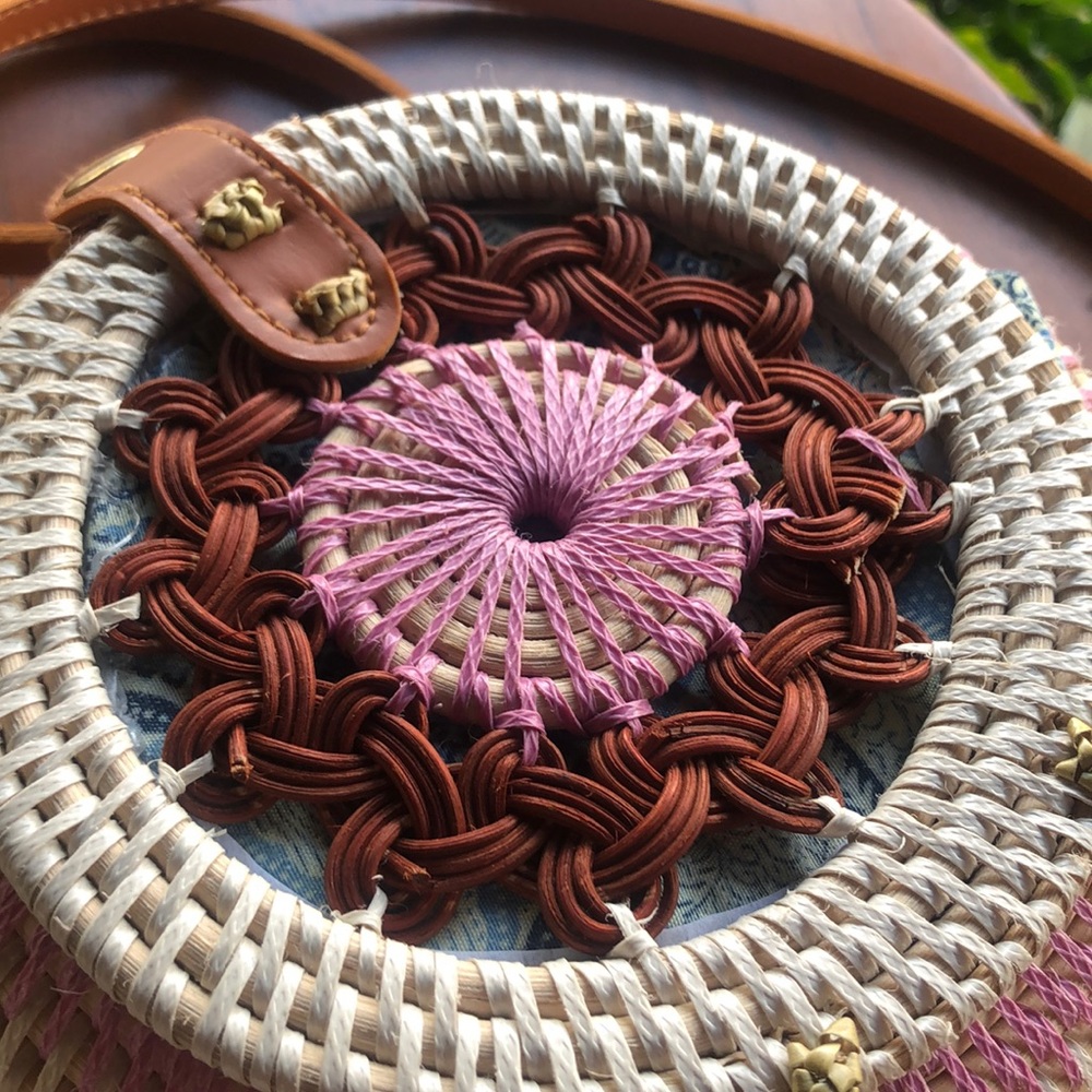 Colorful Rattan handbag - Picture 2 of 5